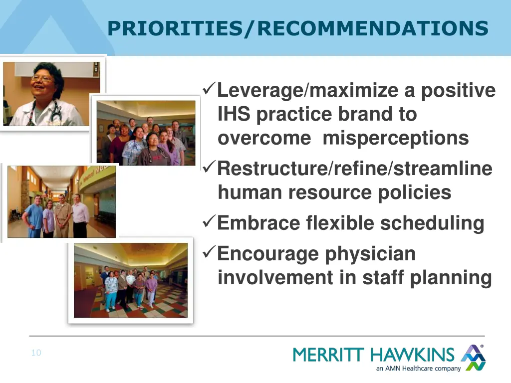 priorities recommendations