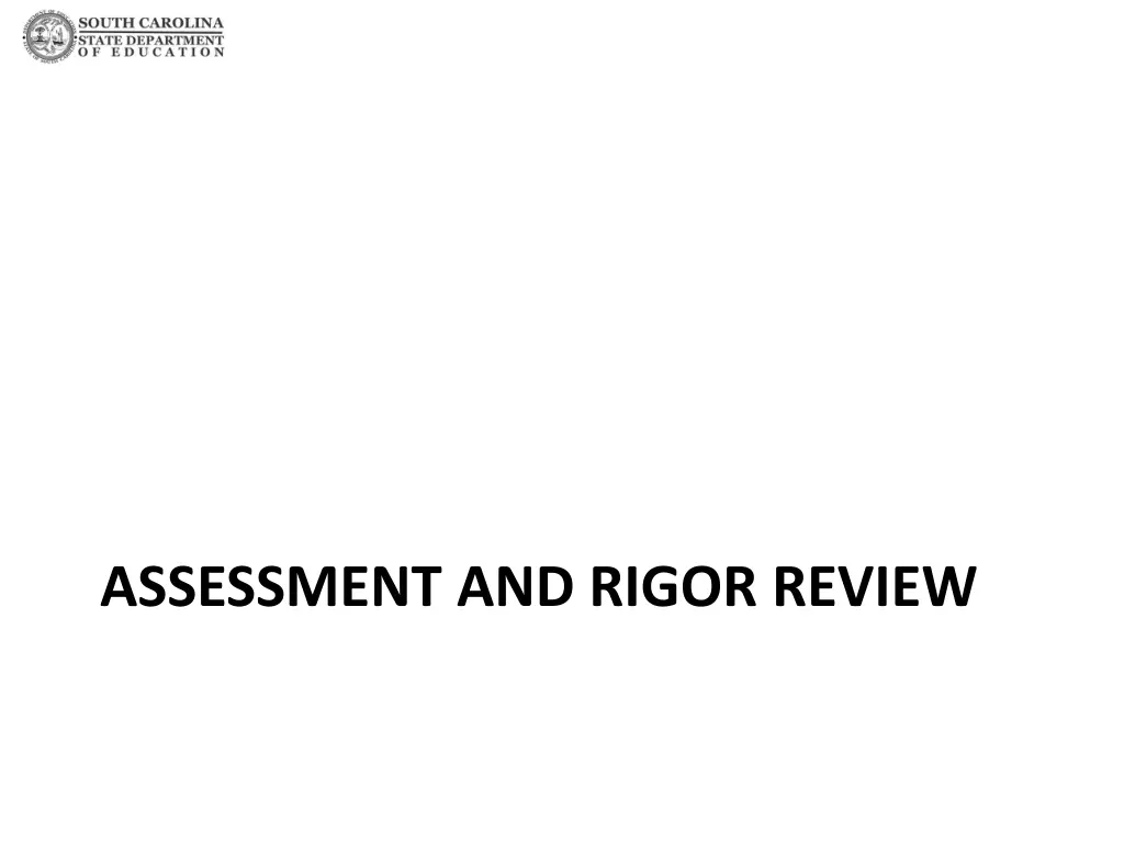 assessment and rigor review