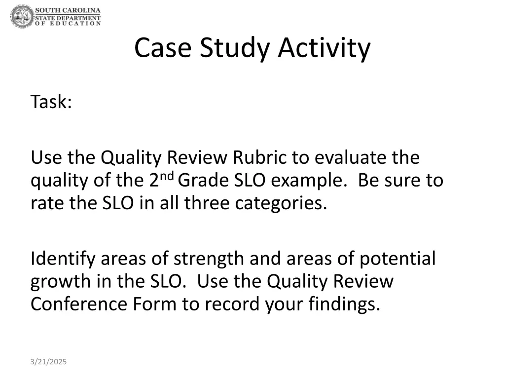 case study activity