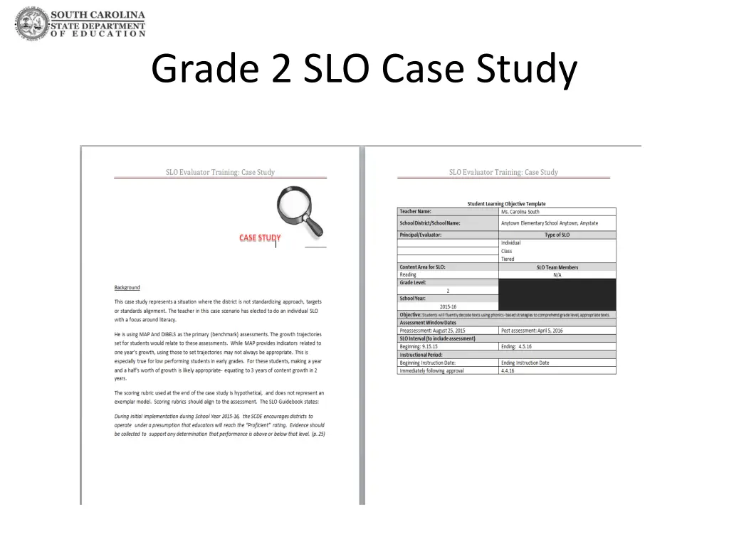 grade 2 slo case study