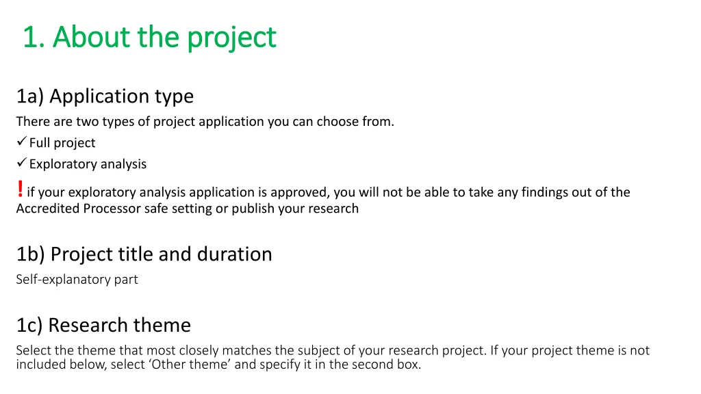 1 about the project 1 about the project