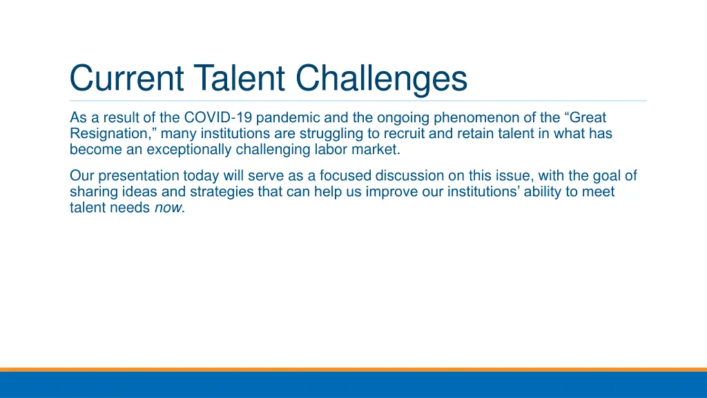 current talent challenges