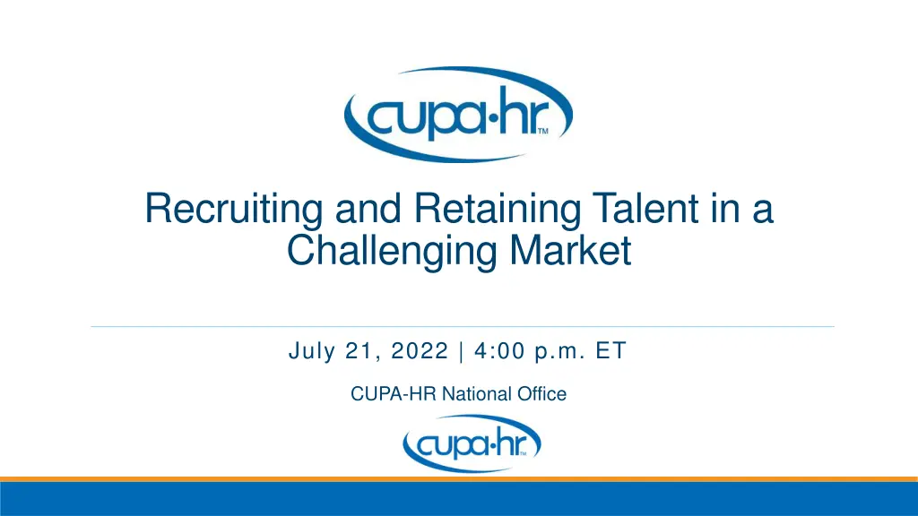 recruiting and retaining talent in a challenging