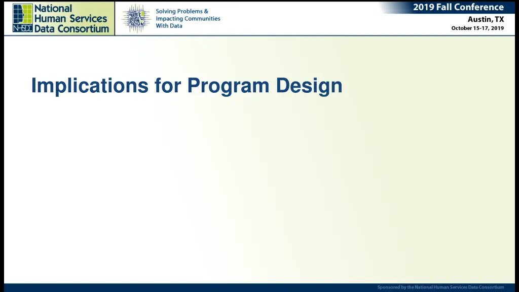implications for program design