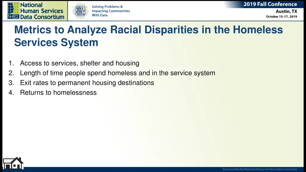 metrics to analyze racial disparities