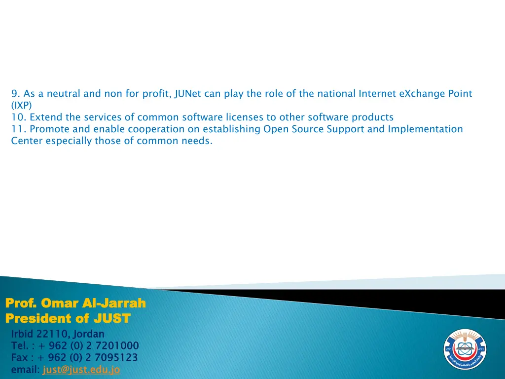 9 as a neutral and non for profit junet can play