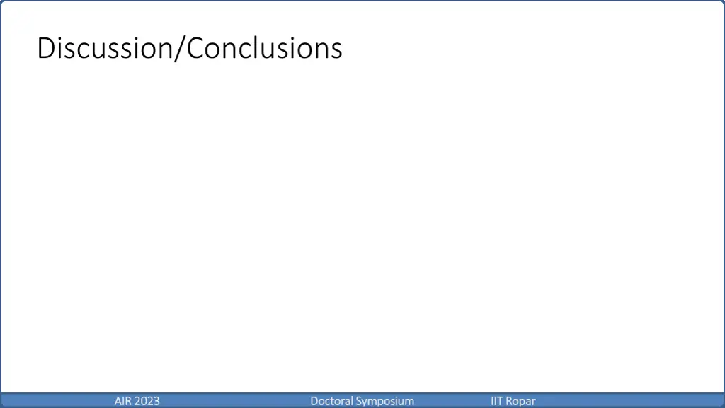 discussion conclusions