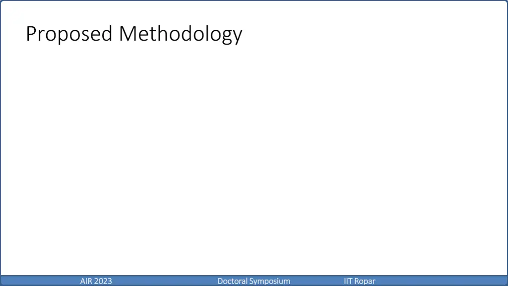 proposed methodology