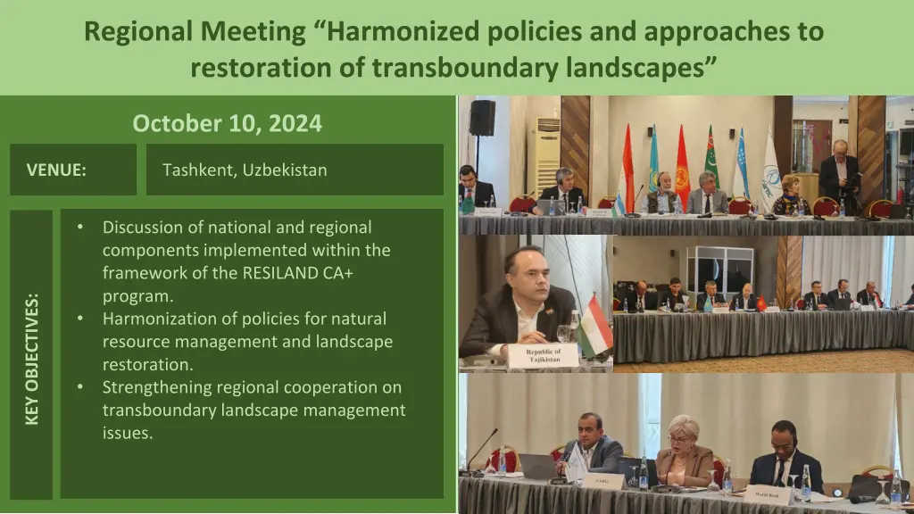 regional meeting harmonized policies