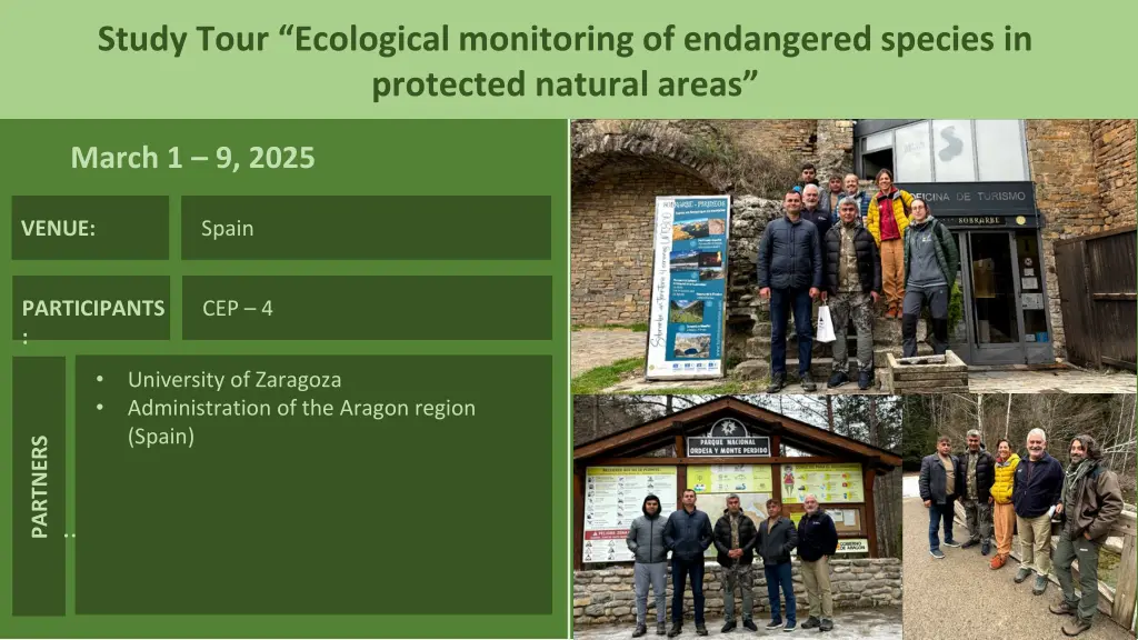 study tour ecological monitoring of endangered