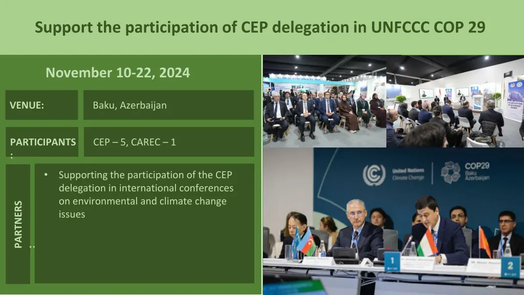 support the participation of cep delegation