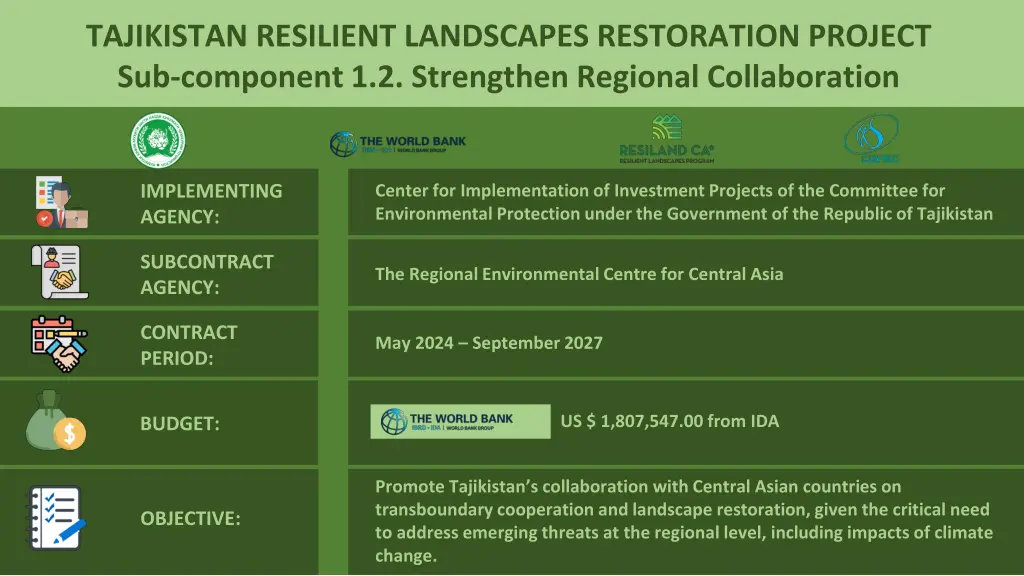 tajikistan resilient landscapes restoration