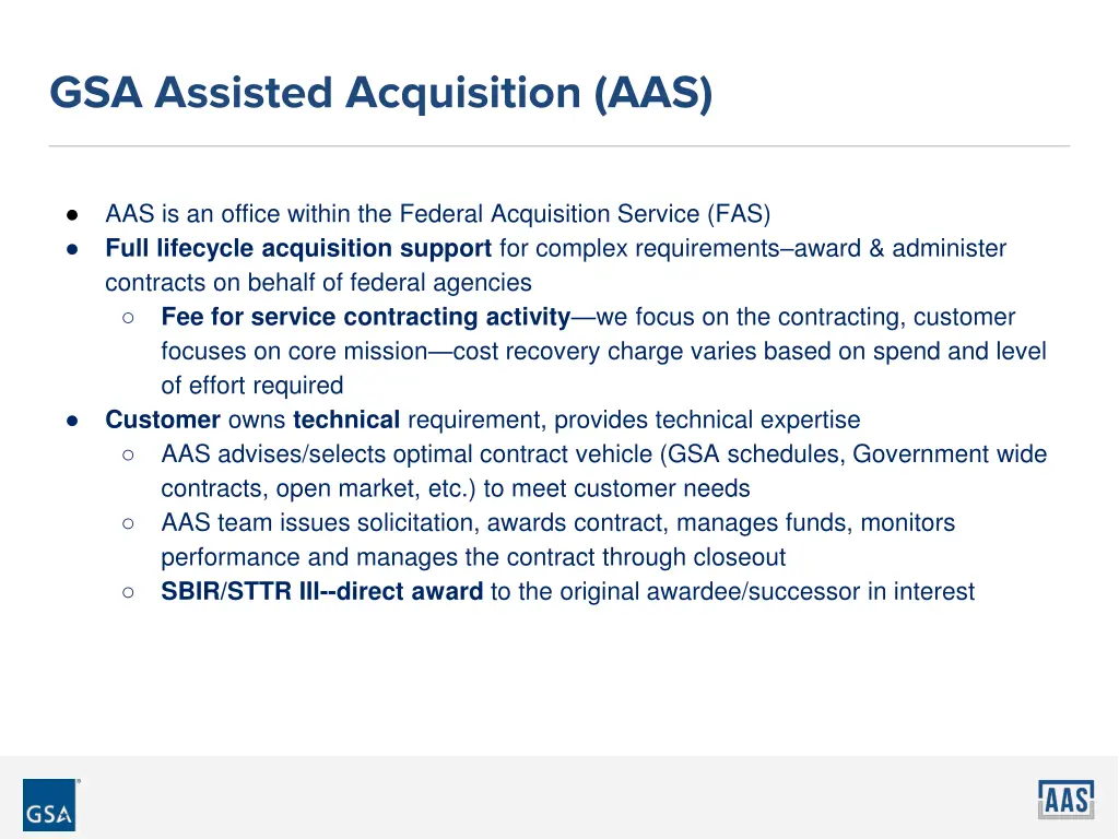 gsa assisted acquisition aas
