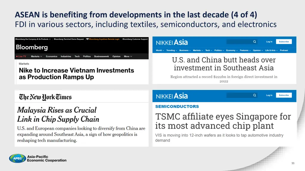 asean is benefiting from developments in the last 3