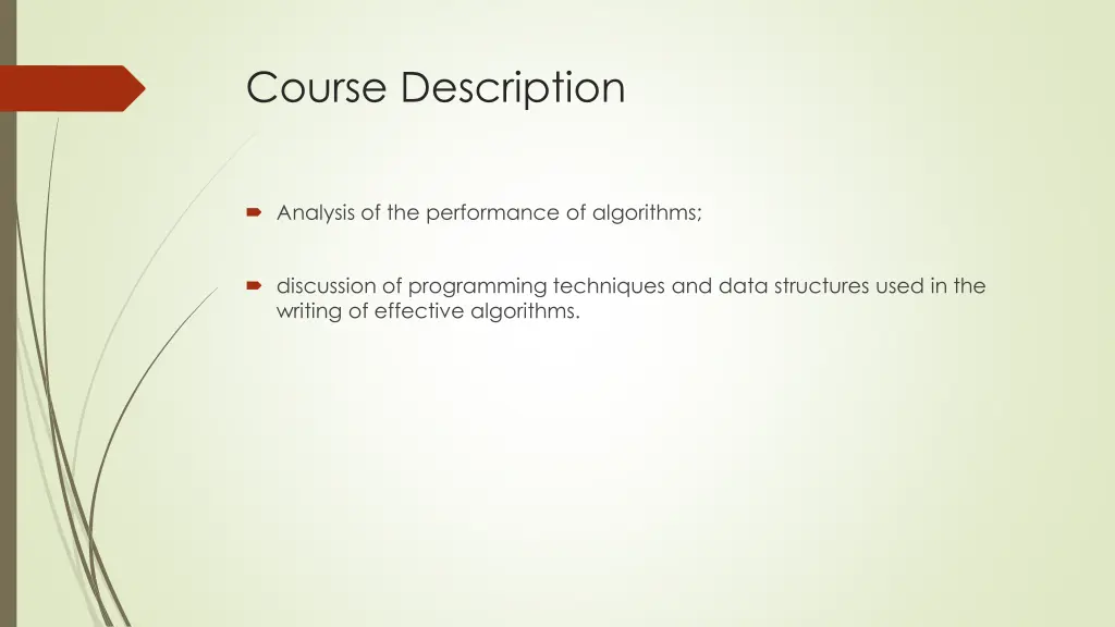 course description