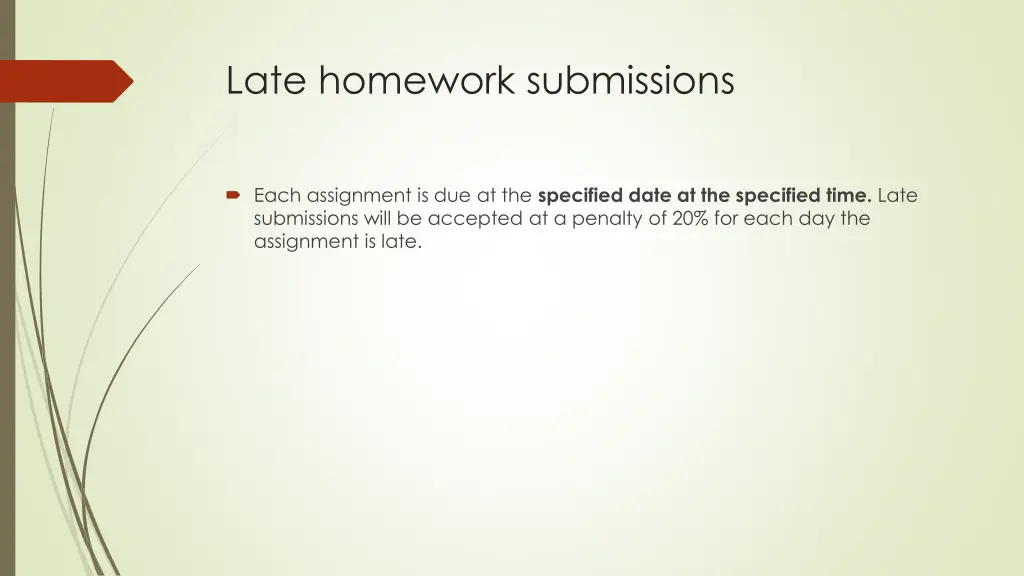 late homework submissions