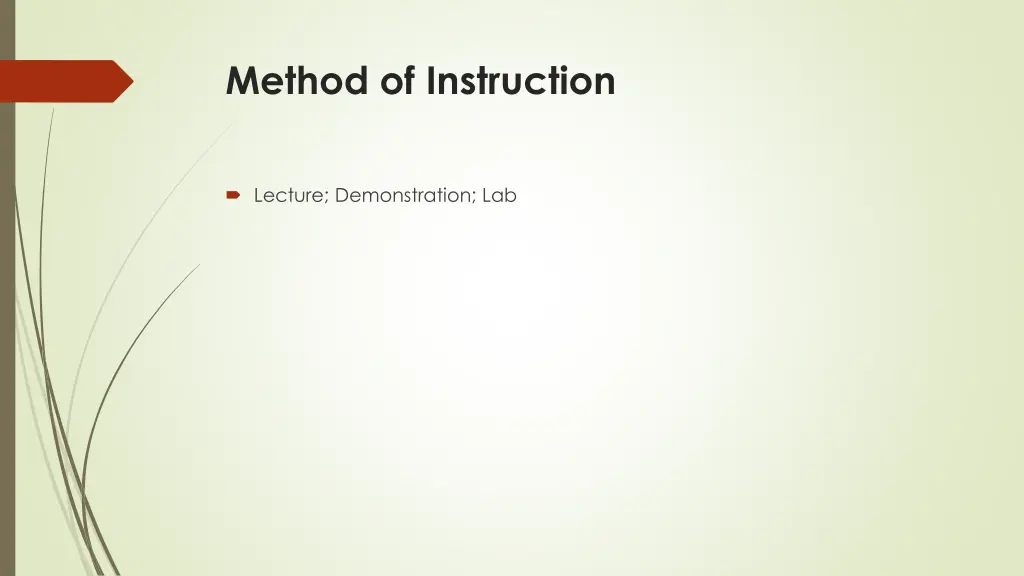 method of instruction