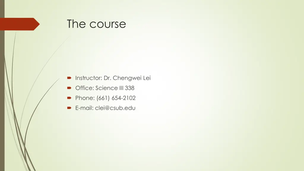 the course
