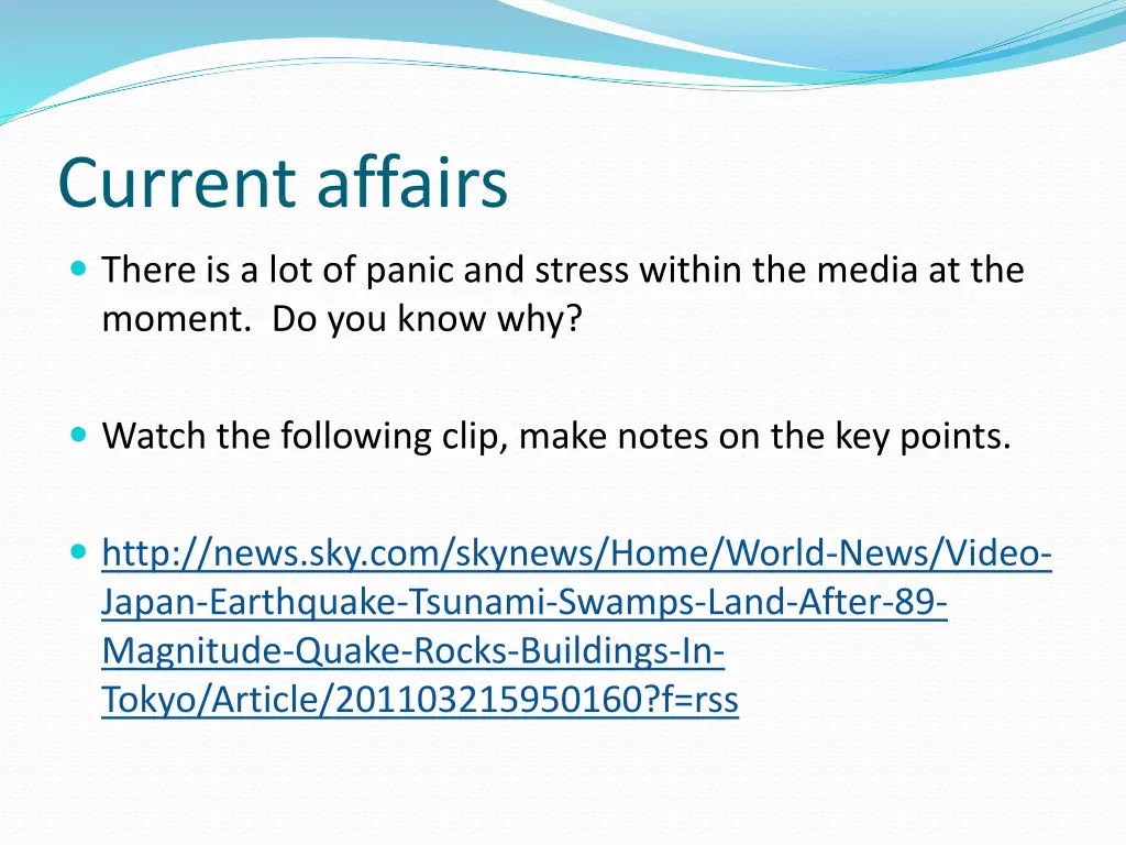 current affairs