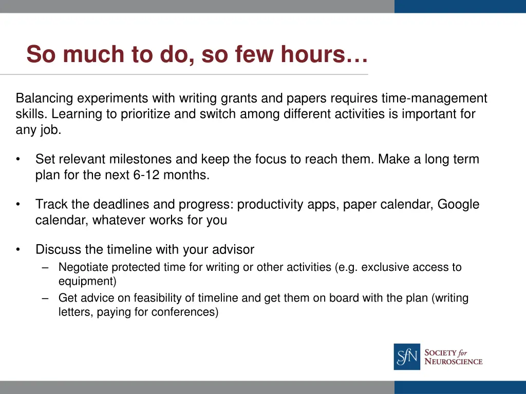 so much to do so few hours