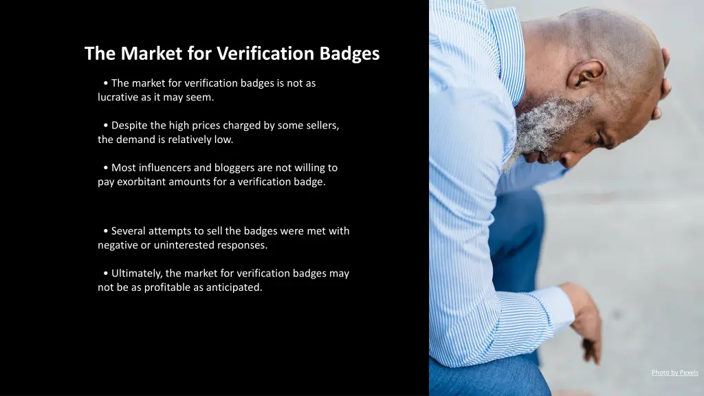 the market for verification badges