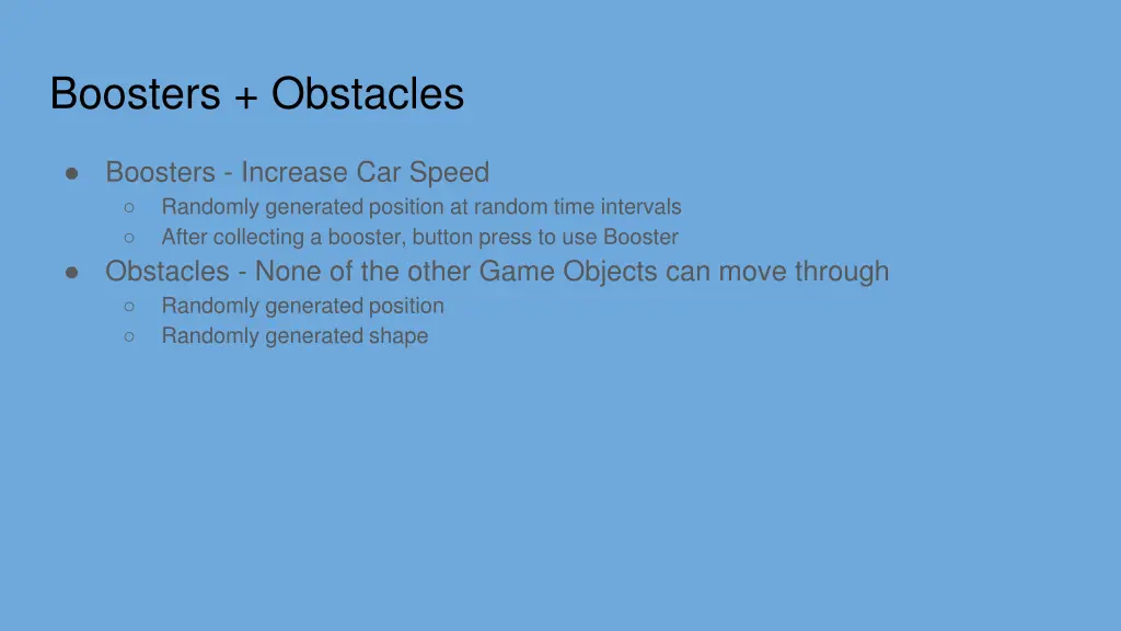 boosters obstacles