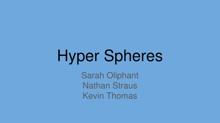 hyper spheres