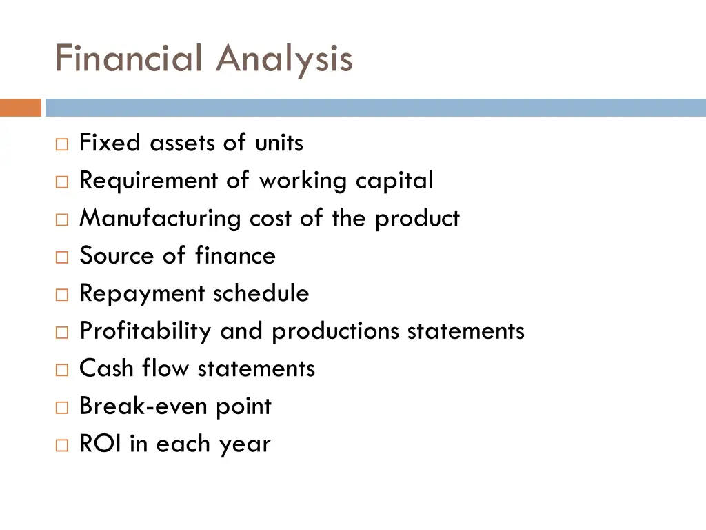 financial analysis