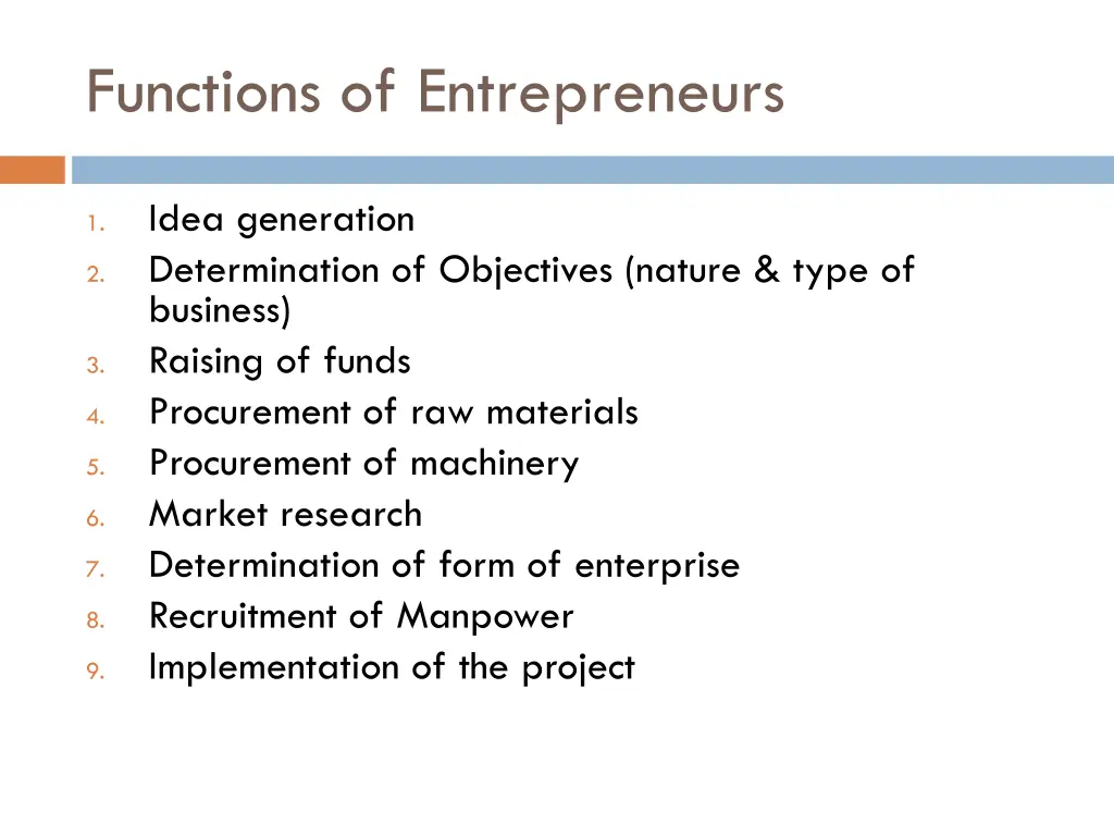functions of entrepreneurs