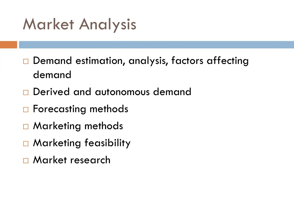 market analysis