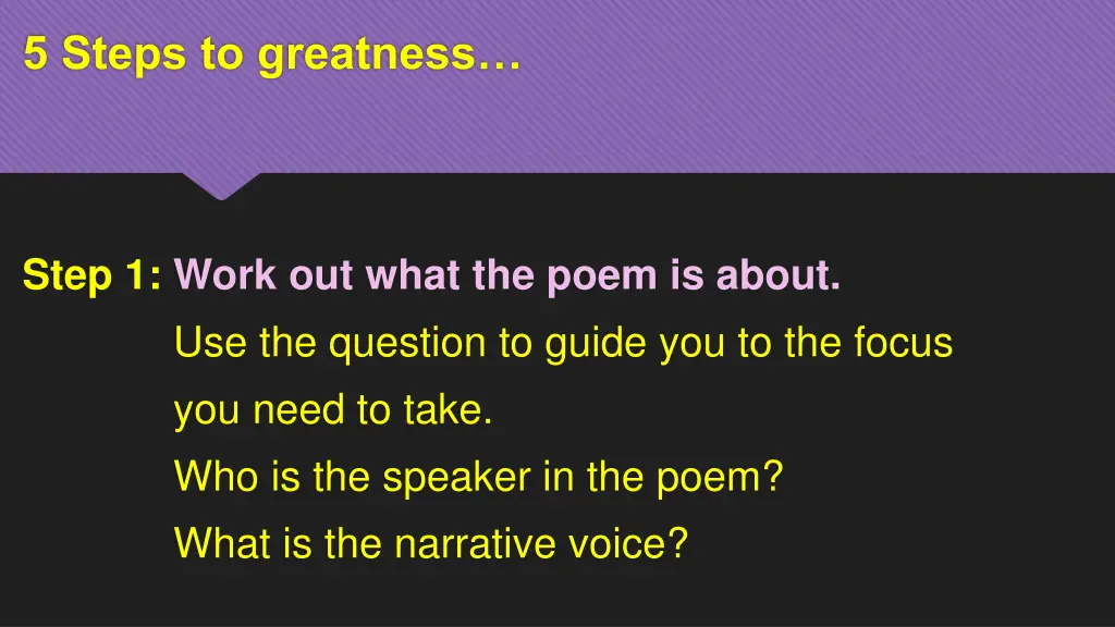 5 steps to greatness