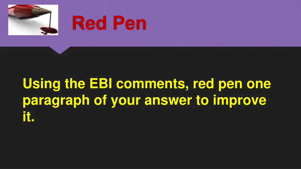 red pen