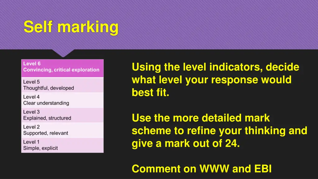 self marking