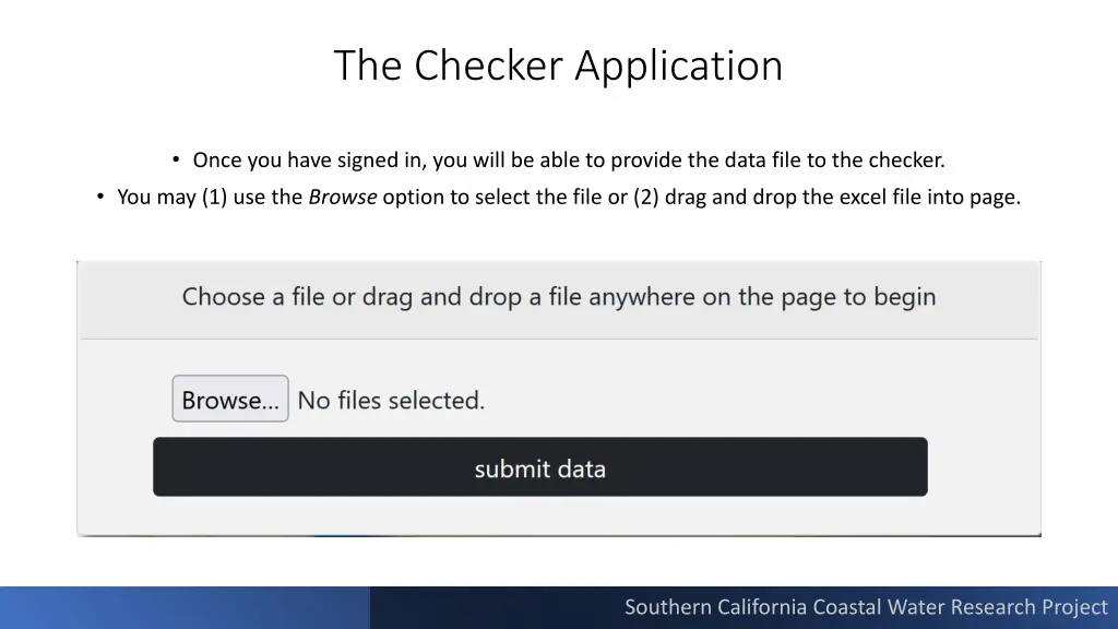the checker application 1