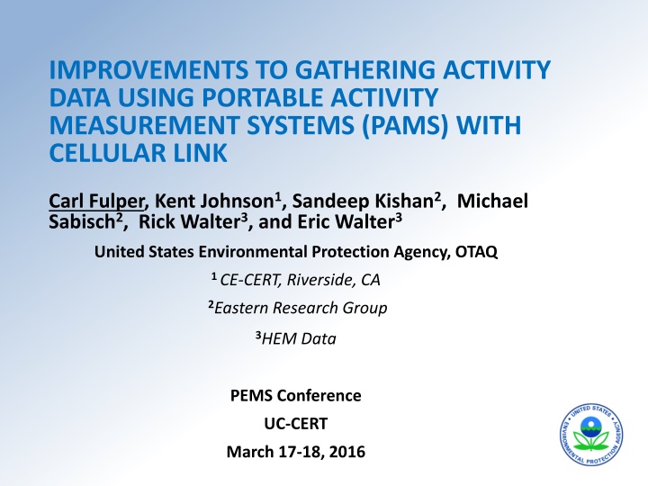 improvements to gathering activity data using
