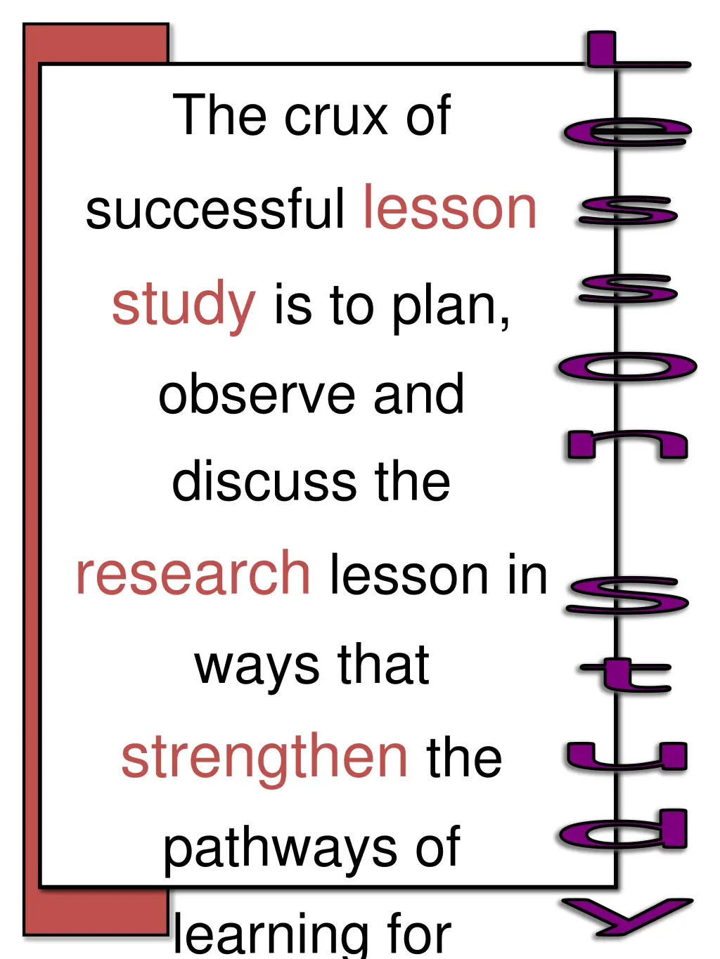 the crux of successful lesson study is to plan