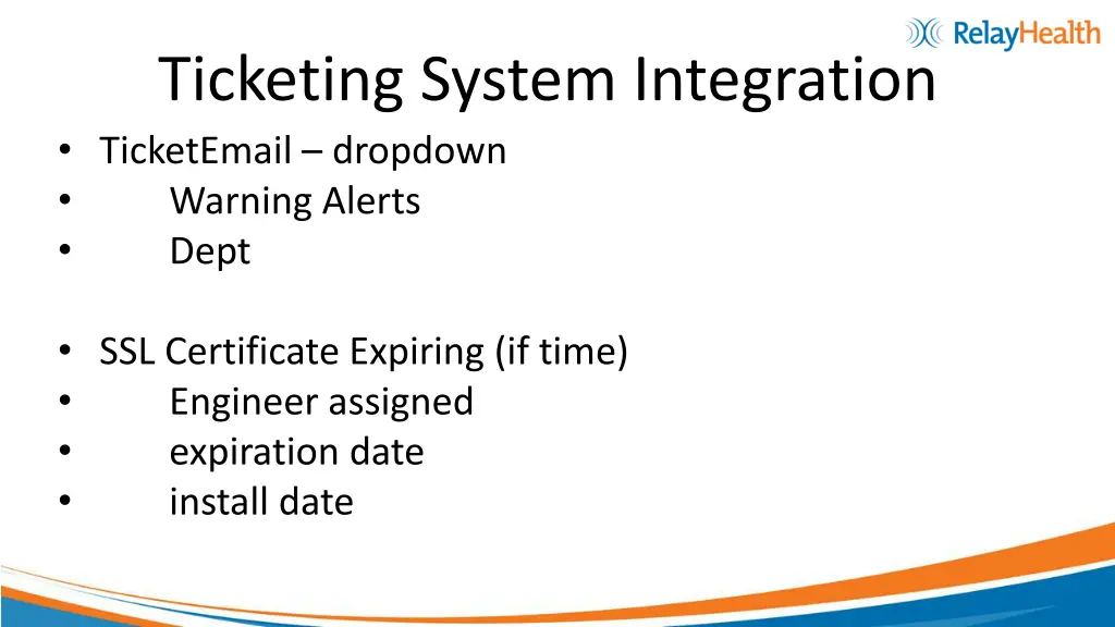 ticketing system integration ticketemail dropdown