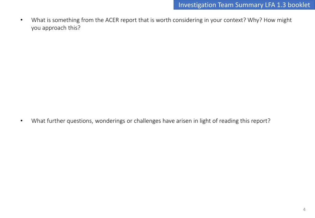 investigation team summary lfa 1 3 booklet 2