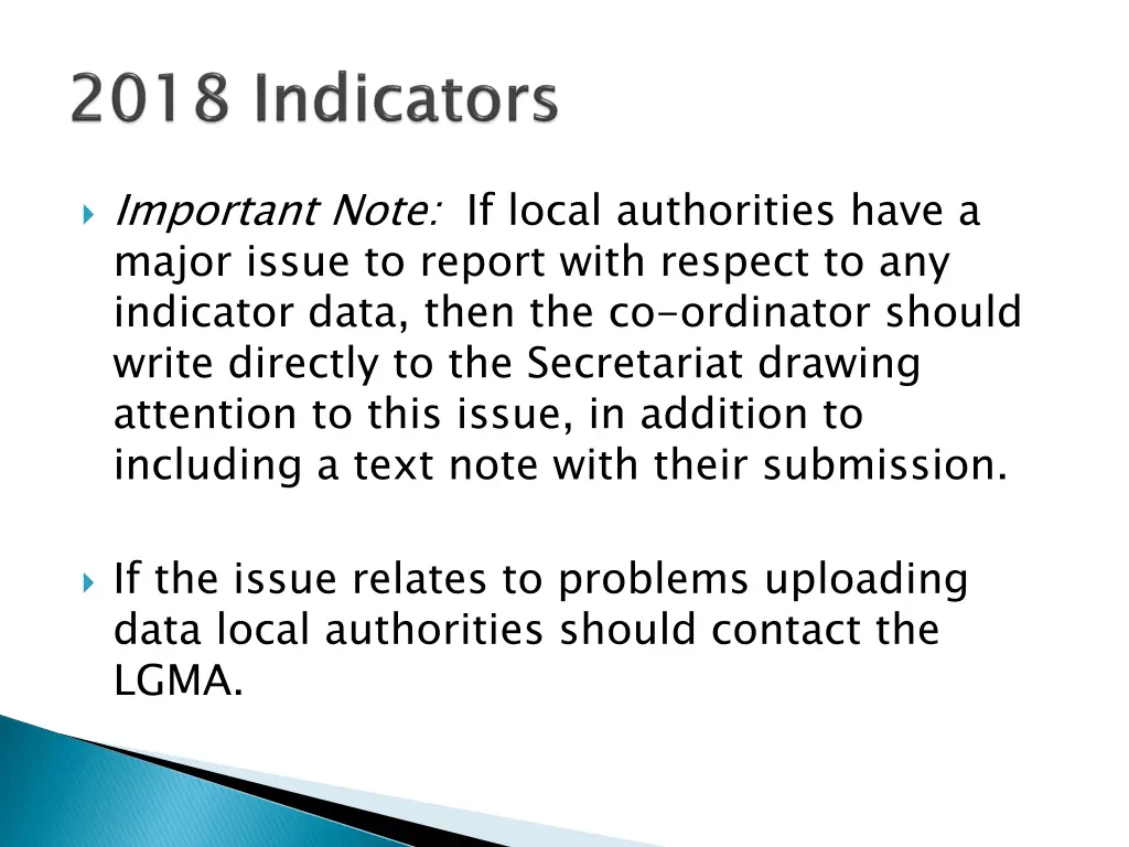 important note if local authorities have a major
