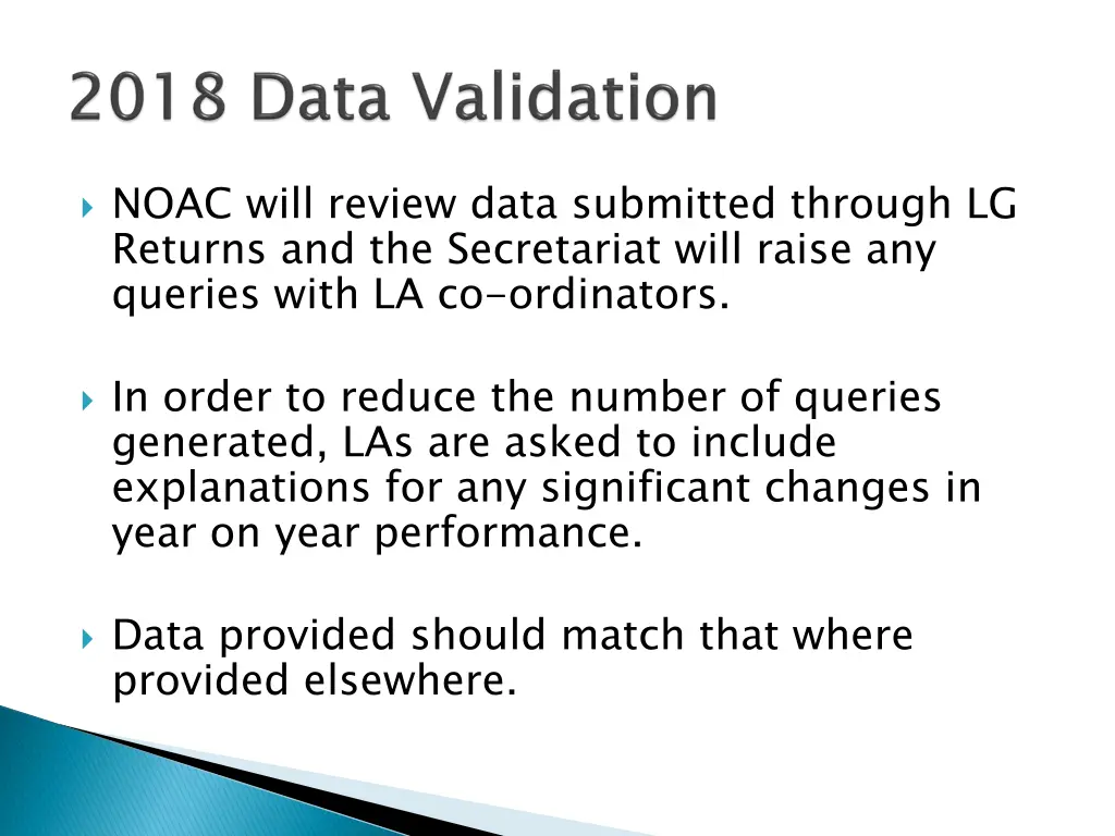 noac will review data submitted through