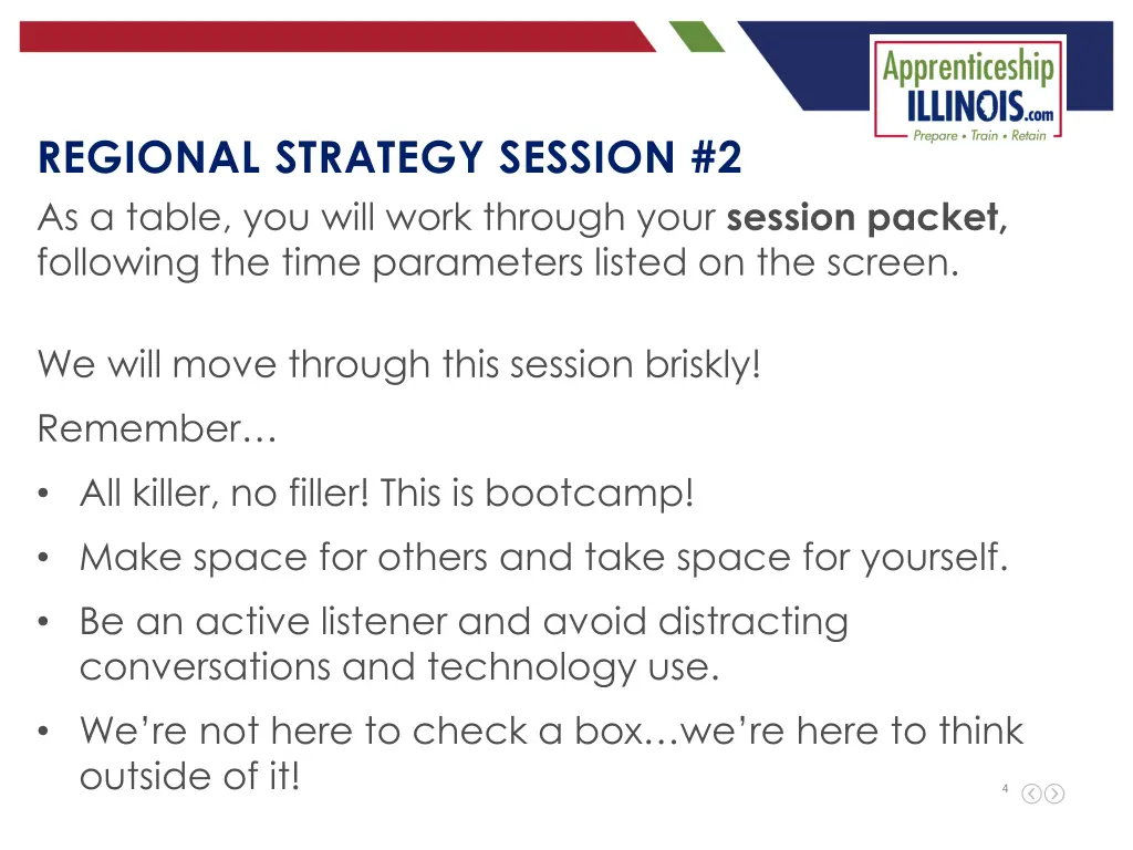 regional strategy session 2 as a table you will