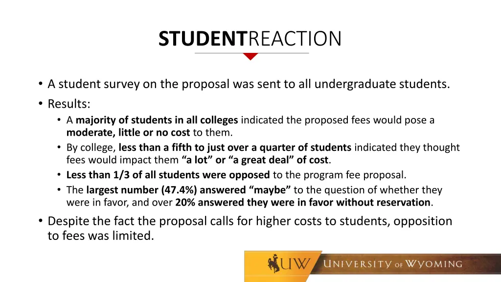 student reaction