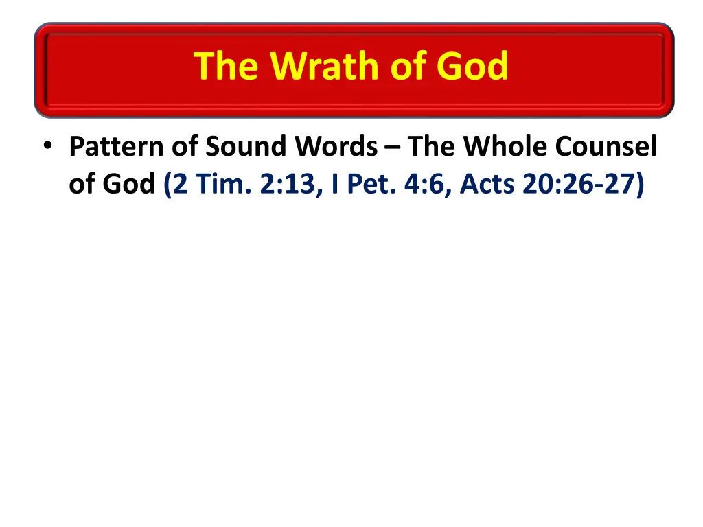the wrath of god