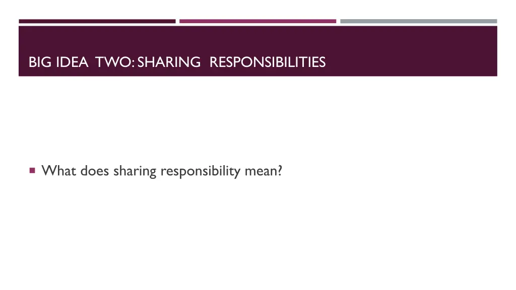 big idea two sharing responsibilities