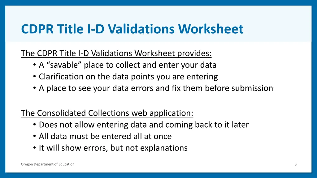 cdpr title i d validations worksheet