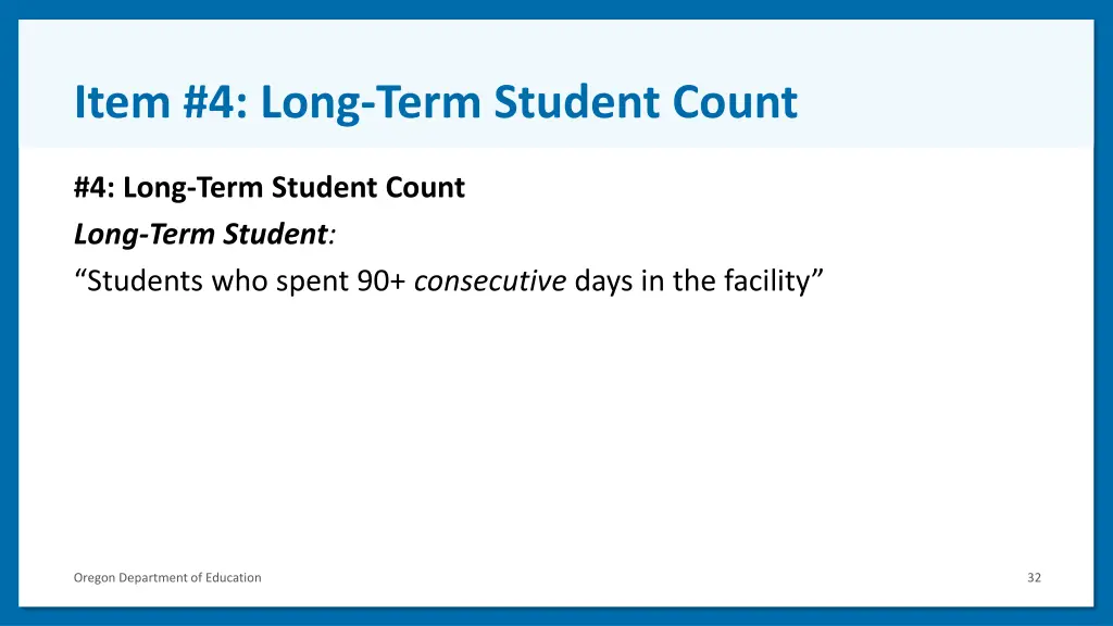 item 4 long term student count