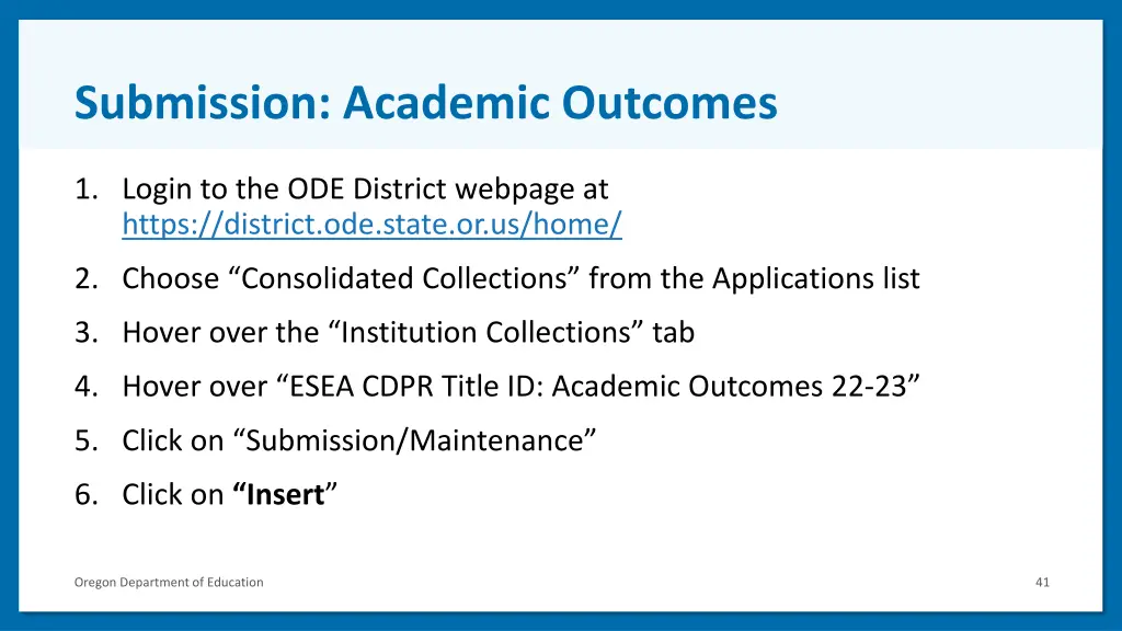 submission academic outcomes