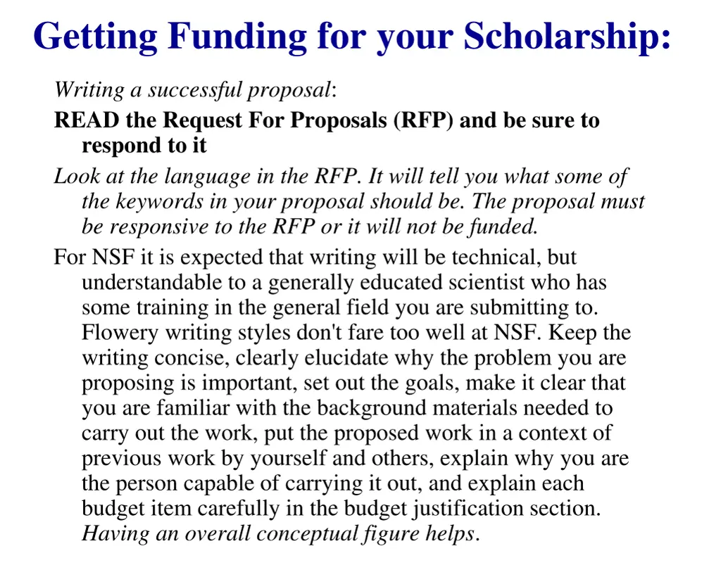 getting funding for your scholarship
