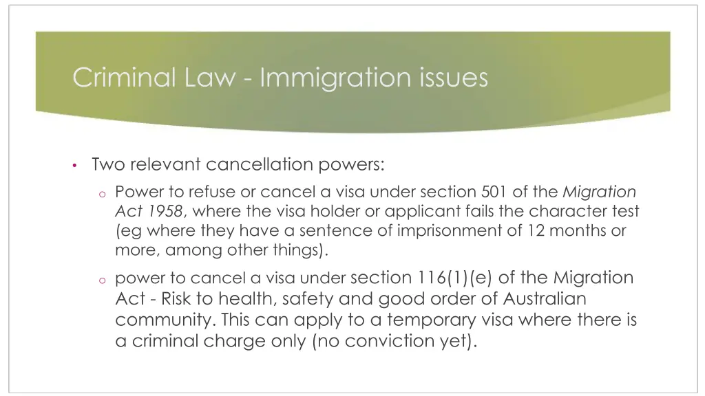 criminal law immigration issues