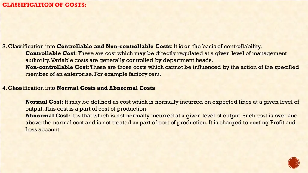 classification of costs 1